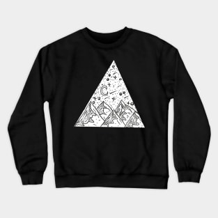 Black & White Mountain Triangle Crewneck Sweatshirt